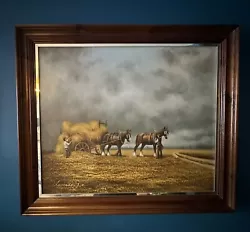 Buy Vintage Signed Horse And Cart Oil Painting • 105£