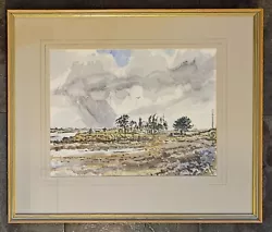 Buy Lovely Framed Impressionist Watercolour  Bay Of Storms  Signed Indistinctly • 59.99£