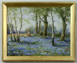 Buy William Graham Buxton Oil Painting Of A Bluebell Wood At Ripley, Surrey • 260£