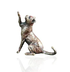 Buy Bronze Cat Sitting - Bronze Miniature Sculpture - Butler & Peach 2025 • 30£