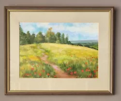 Buy Original Signed Framed Acrylic Painting  Poppies On The Ridgeway  By M Frankel • 59.99£