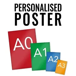 Buy Personalised Custom Picture Printing Poster A5 A4 A3 A2 A1 (Gloss Silk) • 0.99£
