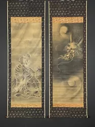 Buy Nw5929 Hanging Scroll  Tiger And Dragon  By Sesshu Toyo (Muromachi Era) • 637.32£