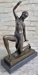 Buy Vintage Erotic Dancer By D.h Chiparus Bronze Statue Home Decoration Decor Gift • 449.62£
