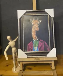 Buy Louise Brown Giraffe | Framed Art Print Canvas Animal Picture John Lewis Style • 40£