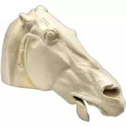 Buy Handmade White Horse Head Of Selene - Artisanal Sculpture • 82.33£