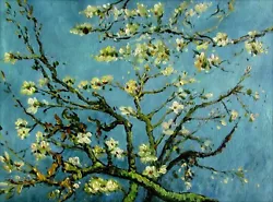 Buy Van Gogh Almond Blossom Repro, Quality Hand Painted Oil Painting 12x16in • 53.71£