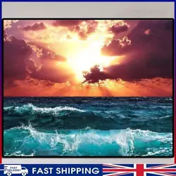 Buy # Painting By Numbers Kit DIY Waves Clouds Canvas Oil Art Picture Home Wall Deco • 7.55£
