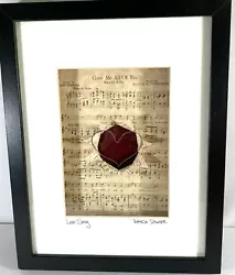 Buy Teresa Downer Love Song 3D Framed Collage Sheet Music Heart Velvet Shadow Box • 17.36£