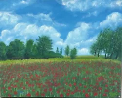 Buy Oil Paintings Original Summertime Poppies 20x16 • 140.57£