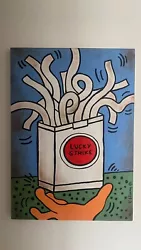 Buy Keith Haring OIL PAINTING ON CANVAS SIGNED AND SEALED  • 787.49£