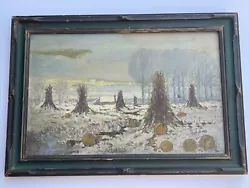 Buy Antique American Landscape Painting Regionalism Farm Masterful Mystery 1910's • 1,488.36£
