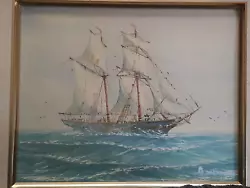 Buy Vintage Framed Sailing Boat Signed Oil On Canvas • 15£