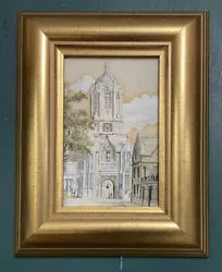 Buy Original Small Antique Architectural Cityscape Watercolour Painting • 0.99£