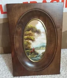 Buy Antique Oil Painting  In Beautiful Wood Framed Glass Signed Naue  • 55£