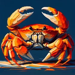 Buy Crab Large Print Of Oil Painting On Hard Foam Board • 65£