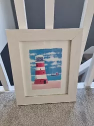 Buy M Wiscombe Framed Picture Print. Beach Huts Wooden Frame. Glass. • 10£