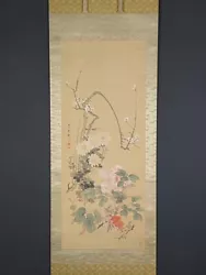 Buy Nw5953 Hanging Scroll  Peonies, Plum Blossoms, Chrysanthemums  By Tanaka Tessai • 197.34£