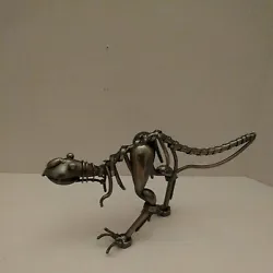 Buy T Rex Dinosaur Metal Welded Art Handmade 11  Long 5.5  Tall.  31 • 27.34£