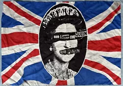 Buy Jamie Reid (1947) - Sex Pistols - “god Save The Queen” - Promotional Flag 1977 • 6,399£