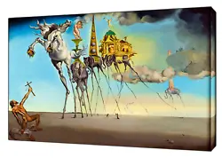 Buy Salvador Dali   The Temptation Of St Paint Print On  Framed  Canvas Wall Art • 31.49£