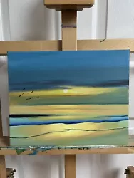 Buy Beach Sunset Original Acrylic Painting • 30£