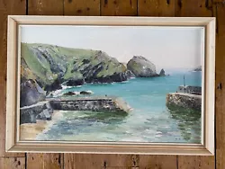 Buy ‘HA PREST’ Vintage Oil Painting Framed Penzance Cornwall Harbour Beach CW • 69.99£