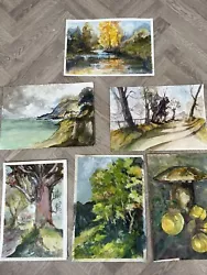 Buy X6 Original Paintings By M Sandy Gallery Wall Pictures Pastel Impressionist Oil? • 32£