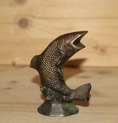 Buy Vintage Hand Made Small Bronze Fish Figurine • 52.53£