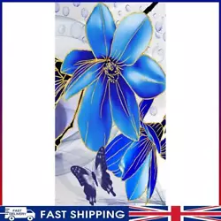 Buy # Decorative Drawing On Canvas Wall Art Blue Flower Print Oil Painting Home Deco • 7.43£