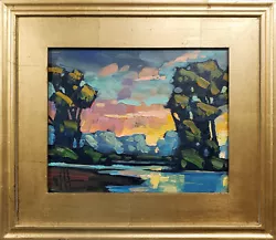 Buy Hawkins FRAMED Art Impressionism California Oil Painting Canvas Sky Clouds COA • 278.77£