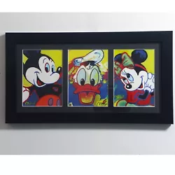 Buy Peter Max Donald Duck Art Print Hand Painted Minnie And Mickey Signed Mira COA • 497.30£
