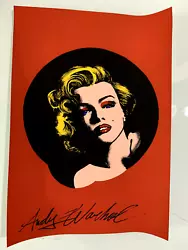 Buy Andy Warhol Hand Signed. 'marilyn Monroe'. Watercolor On Paper. Pop Art • 24.90£