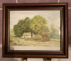Buy Countryside Scene Original Watercolour Painting In Frame (B) • 8.09£