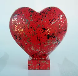 Buy SPACO Signed HEART LOVE Red HEART SCULPTURE Graffiti Pop STREET ART Paint • 205.85£