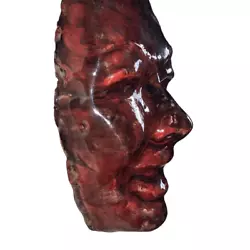 Buy Face Wall Mask Sculpture Ceramic Haunted Surrealism Realism Art Deco Witchy Vamp • 62.02£
