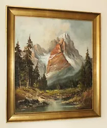 Buy HEINRICH HARTUNG (1888-1966) Oil Painting Waxensteine Mountain, Bavaria, Germany • 395£