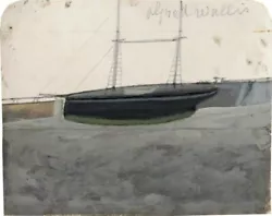 Buy Two-Master With Green Hull-Line Alongside Quay : Alfred Wallis : Art Print • 64.36£