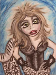 Buy Mermaid Core Dolly Parton Original 9x12 Pastel Painting Art Signed Artist KSams • 69.58£