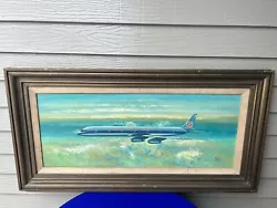 Buy Brittini Studios Flying Tiger Airlines DC8 Textured Print Painting Aviation Art • 330.74£