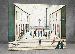 Buy L. S. Lowry Street In Salford CANVAS PAINTING ART PRINT POSTER 1857 • 7.01£