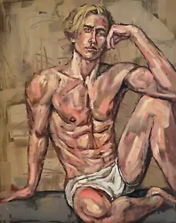Buy Male Nude Naked Man Gay Erotic Art Queer Oil Painting Homoerotic Art 60x80 Cm • 650£