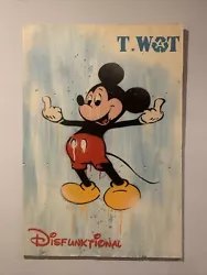Buy T.WAT ORIGINAL PAINTING Mickey Mouse Disney RARE ARTWORK Banksy Street Art • 199.99£