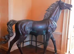Buy Magnificent Life Sized Horse Cast. In Bronze Rich Burnished Patina!! • 4,395£