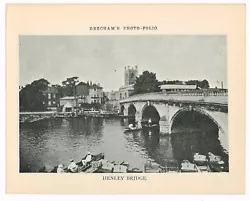 Buy Henley Bridge River Thames Oxfordshire Antique Print Picture 1900 BPF#1685 • 2.99£