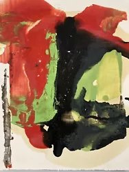 Buy Beautiful Abstract Painting Paper Dripping Art Abstraction 1980 Action Painting • 85.59£