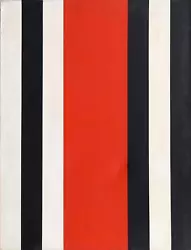 Buy Warner Friedman, Red Black And White Stripes, Oil On Canvas, Signed • 4,339.67£