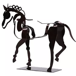 Buy Desktop Sculpture Horse Statue Lifelike Durable Iron For Office For • 12.26£