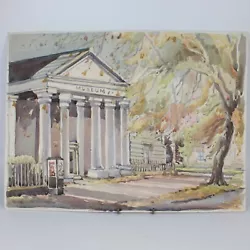 Buy Fred Sawyer Street Museum City Impressionist Watercolour Painting C1950 #22 • 15.38£