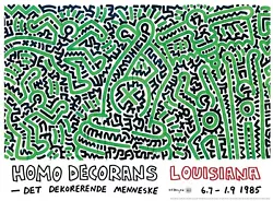 Buy KEITH HARING Homo Decorans Exhibition Poster 2018 I Louisiana Museum, Copenhagen • 89.95£